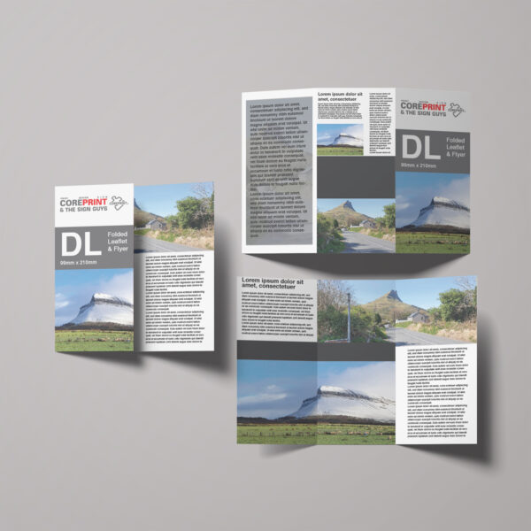 A4 Folded Leaflet Printing (Tri-Fold: Folded to DL) - Flyers, Posters