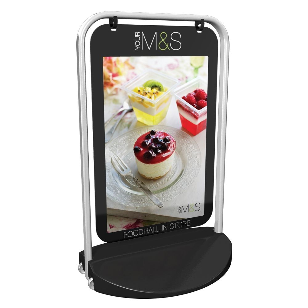 Black Swing Poster Stand A2 Poster (594x420mm)