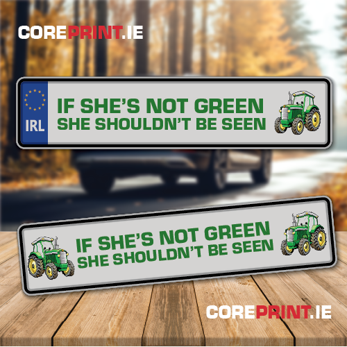 Funny and novelty number plate from coreprint.ie