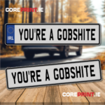 Funny and novelty number plate from coreprint.ie